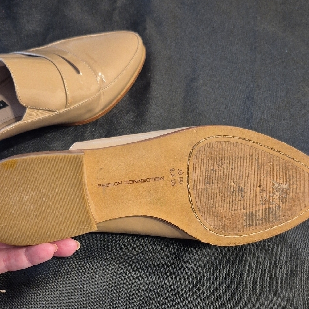 French Connection Louis Tan Patent Leather Mules - Picture 6 of 6